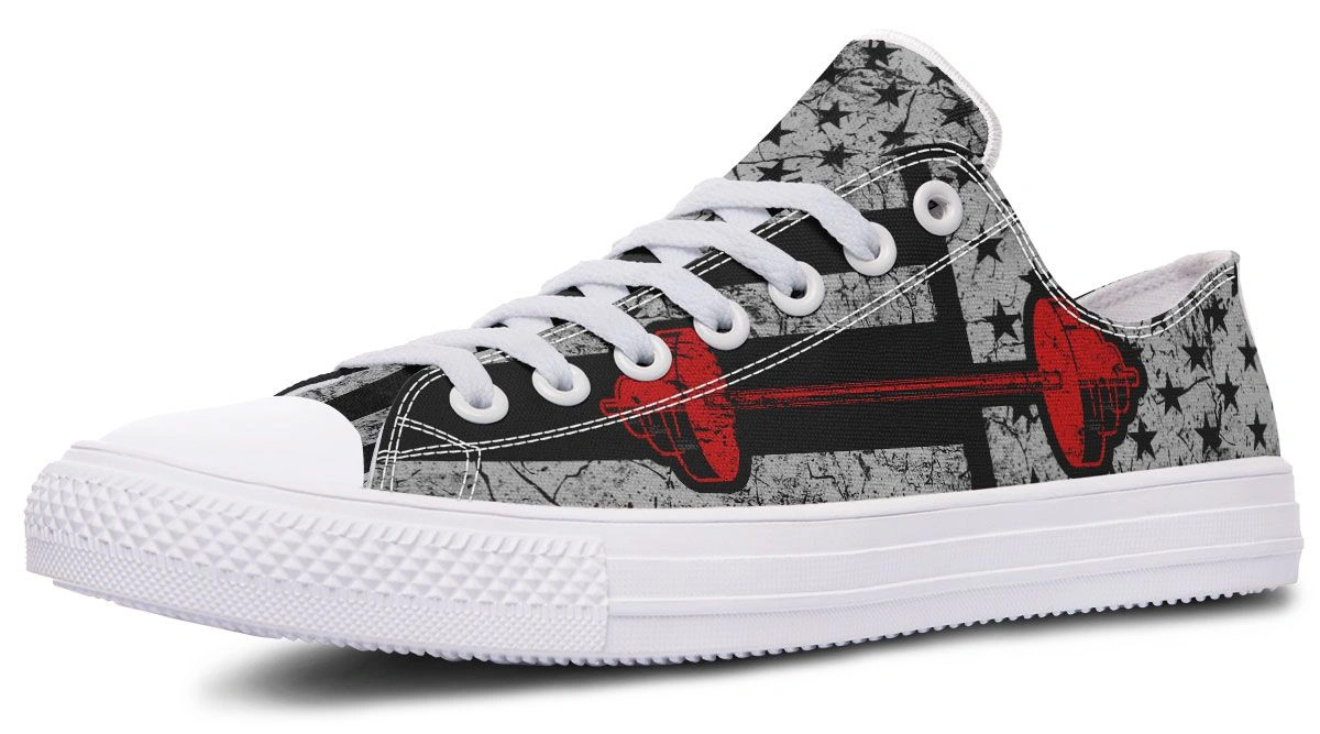 Weightlifting Pattern White Lowtop Sneaker