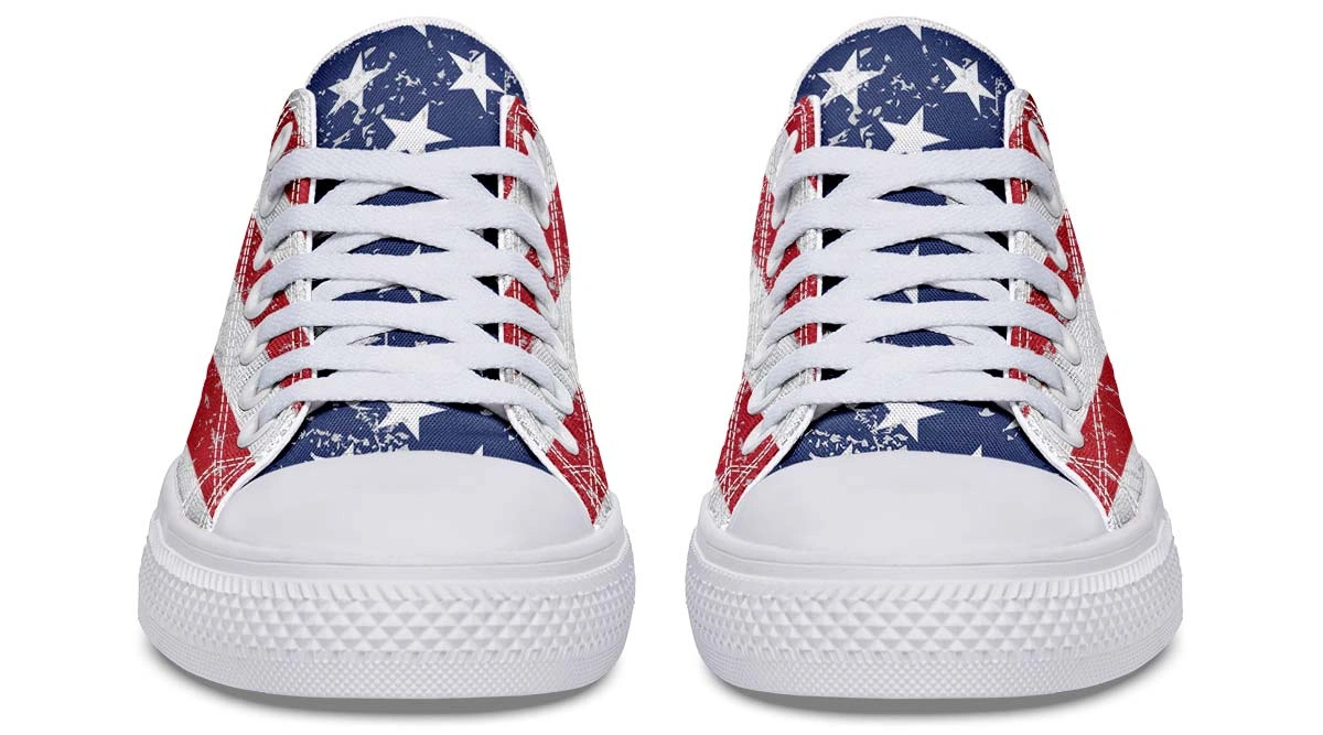American Flag White Lowtop Sneaker - Image 4
