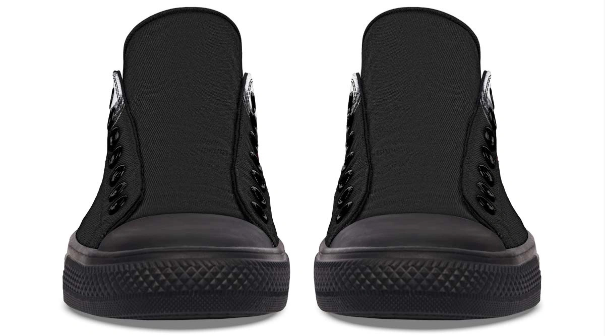 Rose In A Skull Black Lowtop Sneaker - Image 5