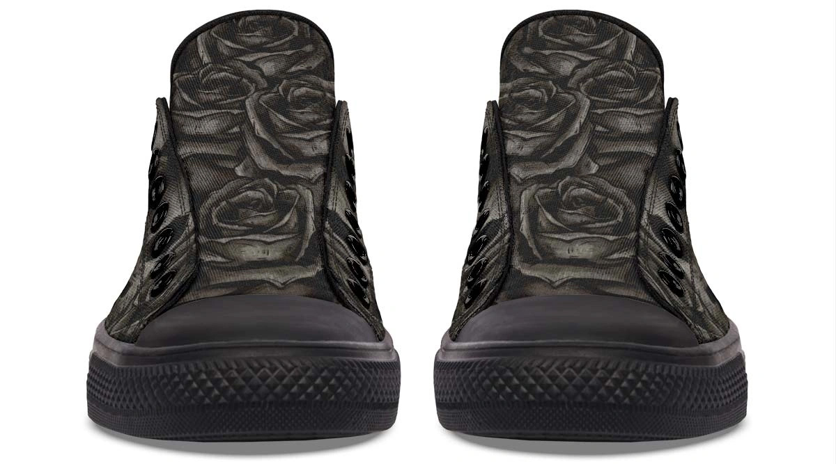 Dead Rose Pattern Black Lowtop Sneaker - Image 5