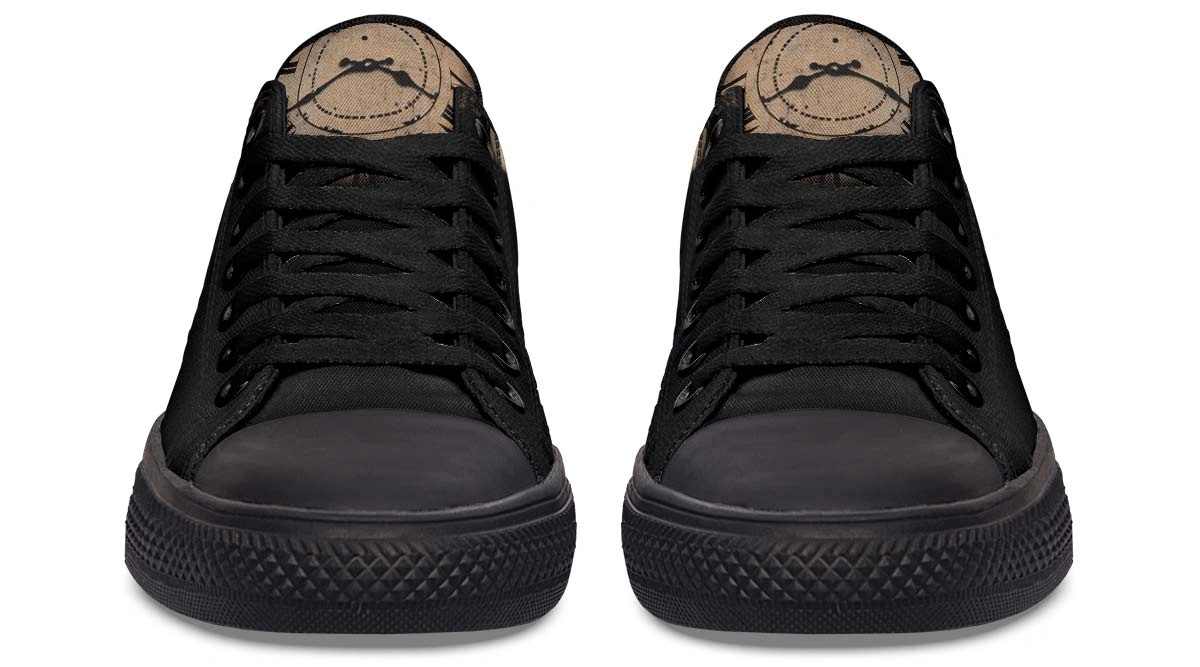 Time and Dead Tattoo Black Lowtop Sneaker - Image 4