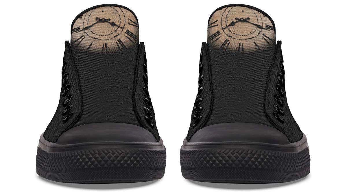 Time and Dead Tattoo Black Lowtop Sneaker - Image 5