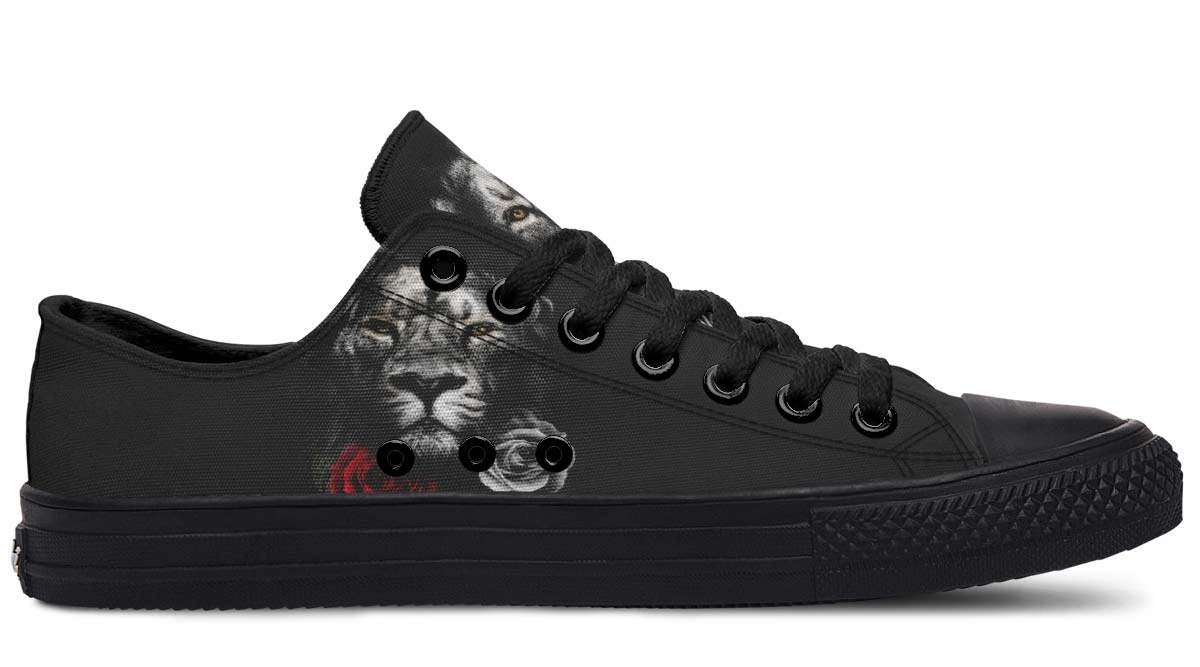 Lion and Rose Black Lowtop Sneaker - Image 2