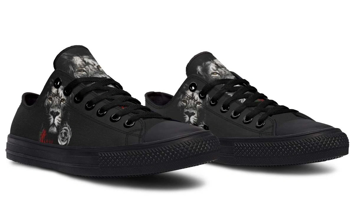 Lion and Rose Black Lowtop Sneaker - Image 3