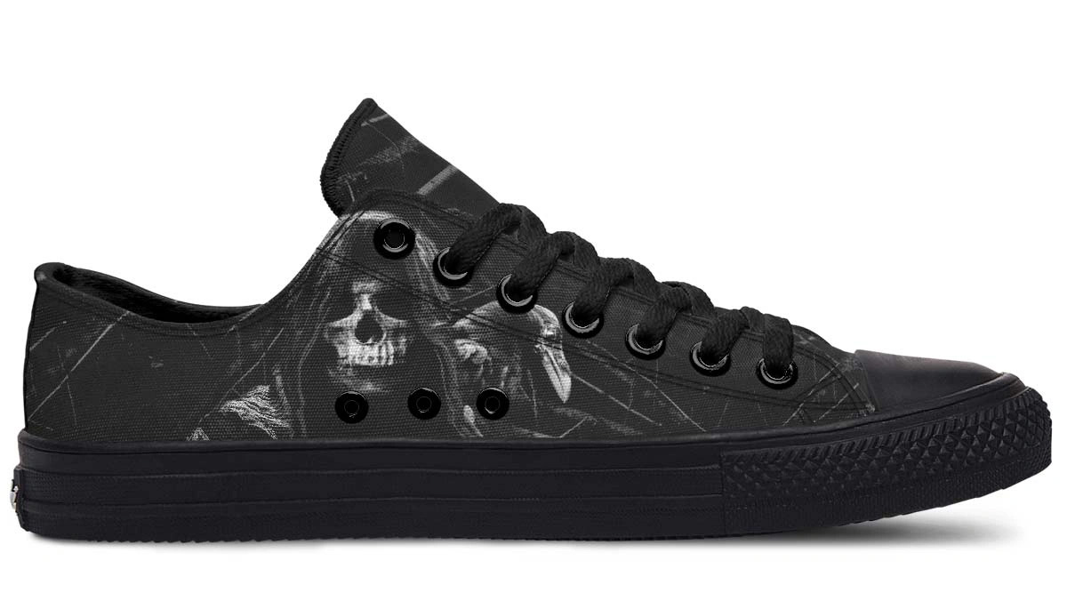 Death and Crow Black Lowtop Sneaker - Image 2
