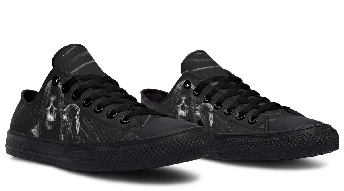 Death and Crow Black Lowtop Sneaker - Image 3