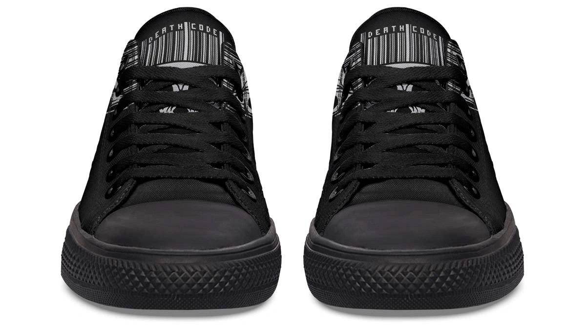 Skull Barcode Black Lowtop Sneaker - Image 4