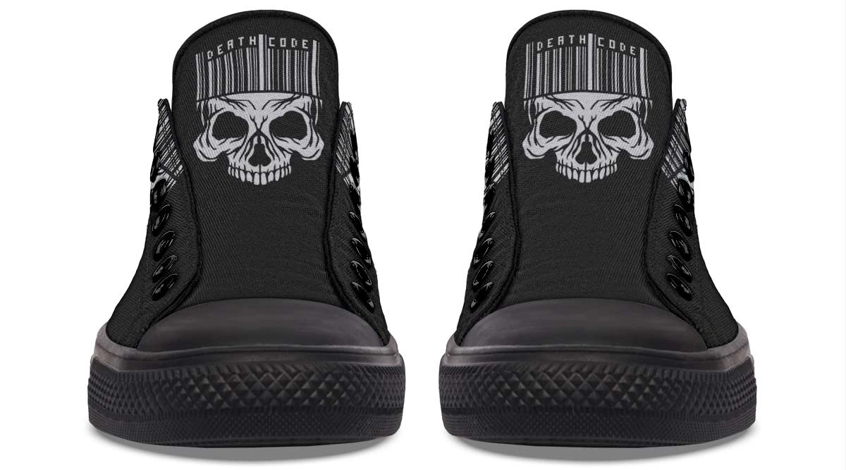 Skull Barcode Black Lowtop Sneaker - Image 5