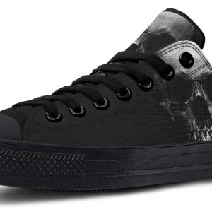 Just a Skull Black Lowtop Sneaker
