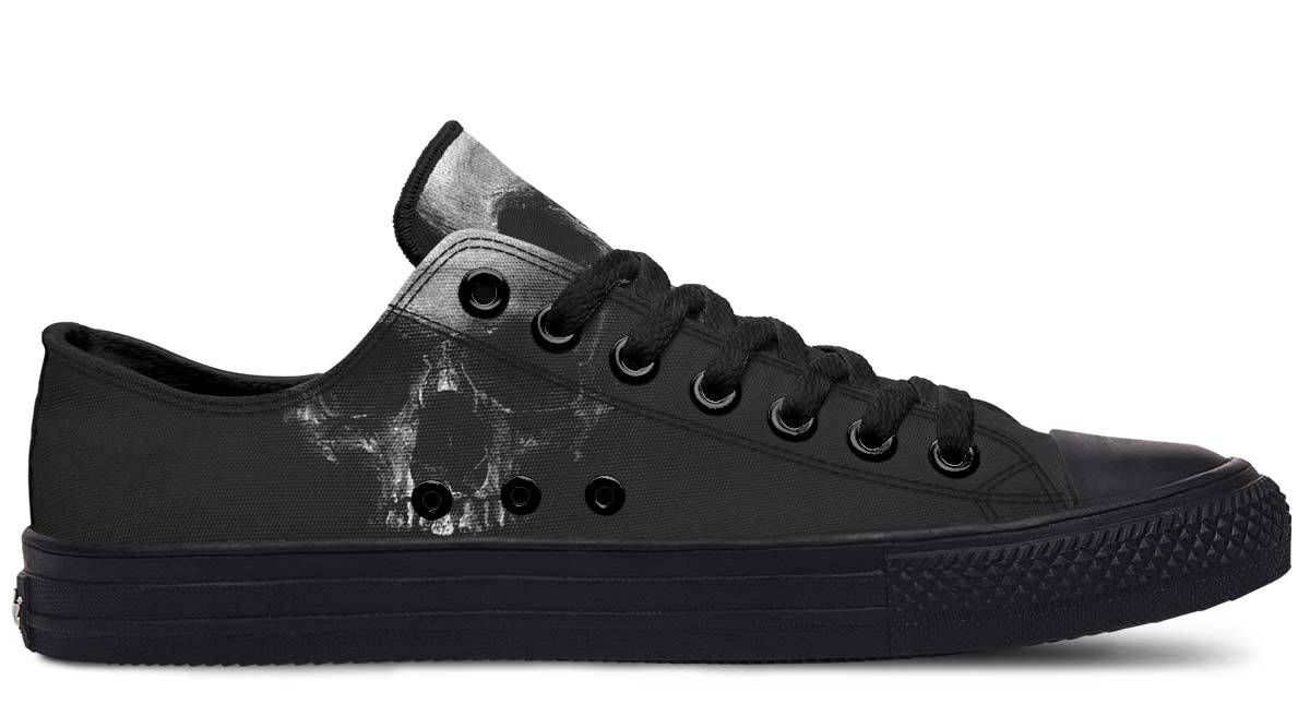 Just a Skull Black Lowtop Sneaker - Image 2
