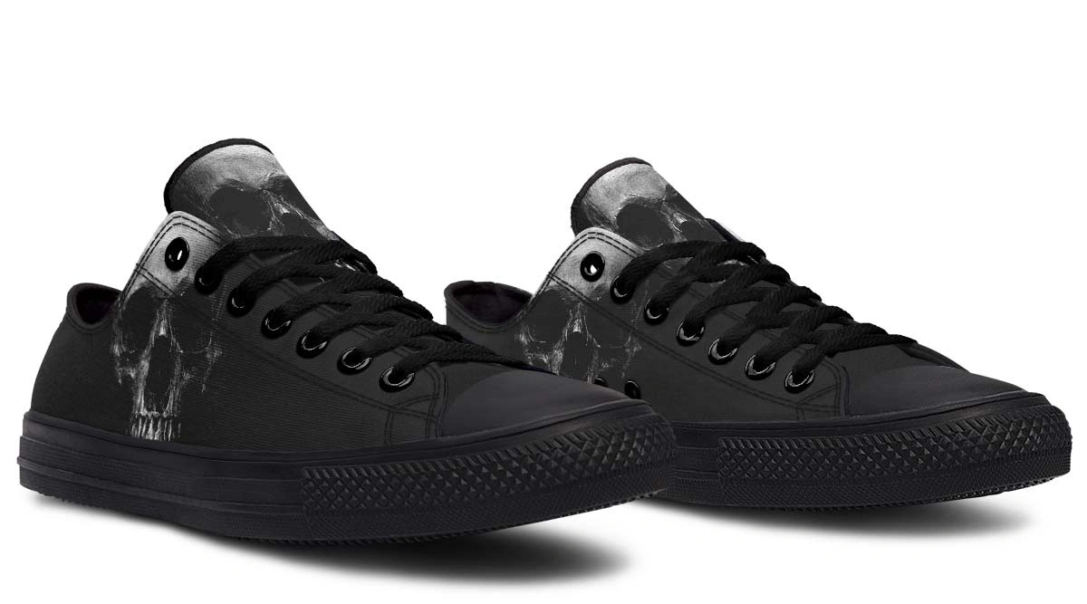 Just a Skull Black Lowtop Sneaker - Image 3