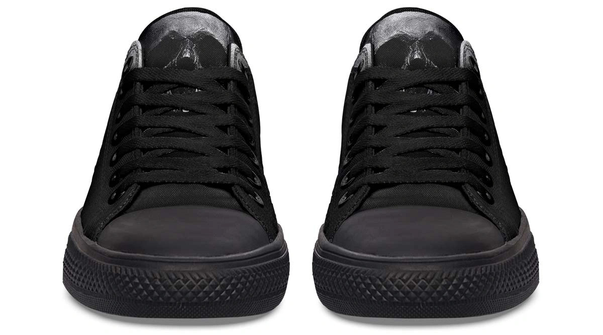 Just a Skull Black Lowtop Sneaker - Image 4