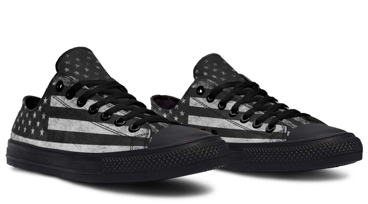 No Color American Flag Black Lowtop Sneaker - Image 3