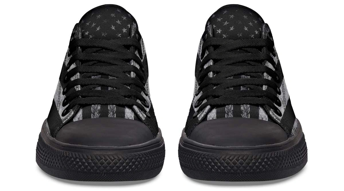 No Color American Flag Black Lowtop Sneaker - Image 4